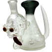 TATAOO GLASS - 12" SAND BLASTED 3-HORN & 3-EYE DEVIL FACE SHOWER HEAD WATER PIPE
